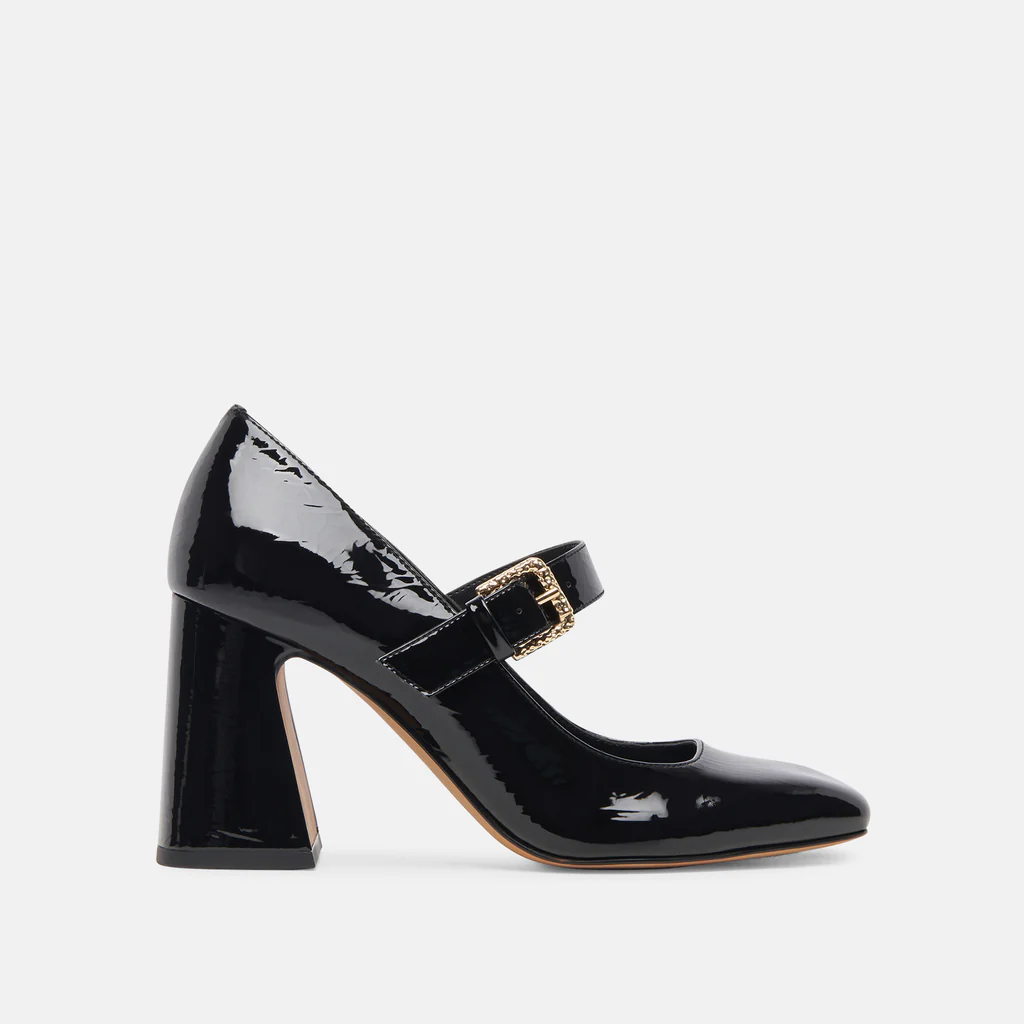 coquette mary janes in black