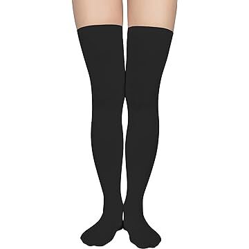 black thigh high socks