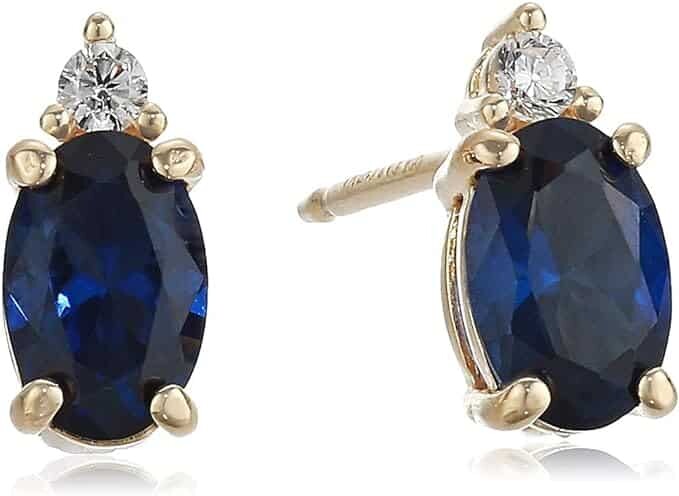 vintage stud earrings with blue stone