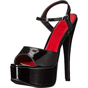 black platform stilettos