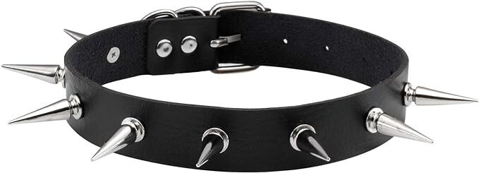 goth spiky black choker