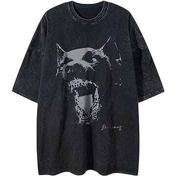 oversized goth graphic t shirt