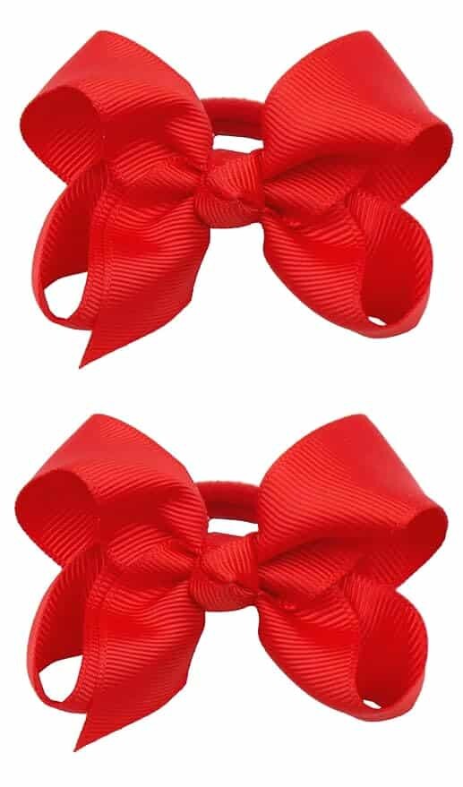 red bow hair ties