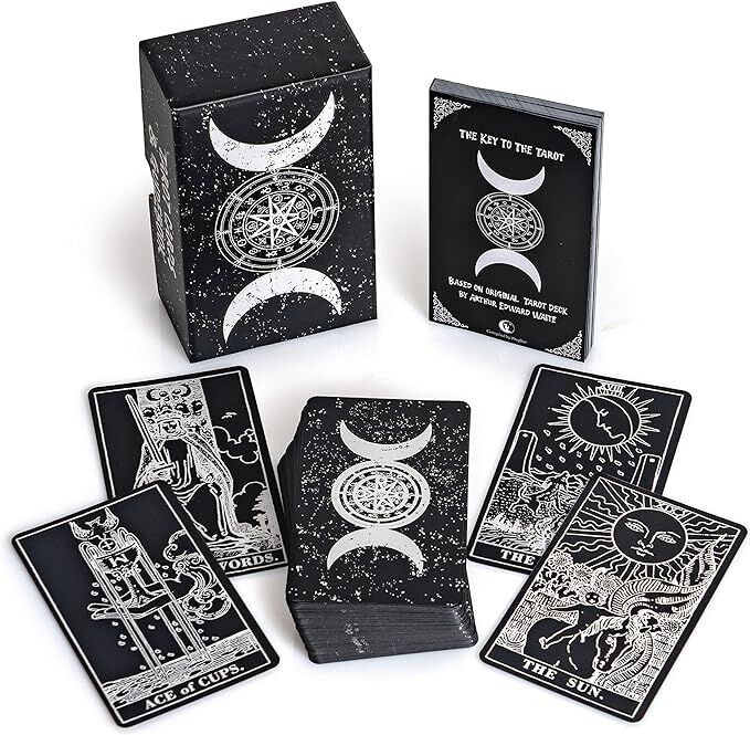 black tarot deck
